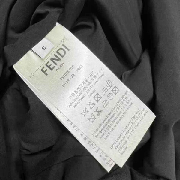 Fendi Women Midi-Length Sheath Black Pique Jersey Dress (7)
