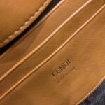 Fendi Women Mini Baguette Chain Brown and Black Nappa Leather Bag - Image 10