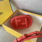 Fendi Women Mini Camera Case Red Leather and Suede Mini-Bag - immagine 2