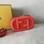 Fendi Women Mini Camera Case Red Leather and Suede Mini-Bag - immagine 3