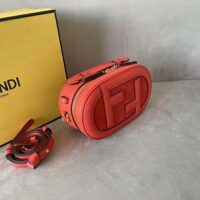Fendi Women Mini Camera Case Red Leather and Suede Mini-Bag (1)