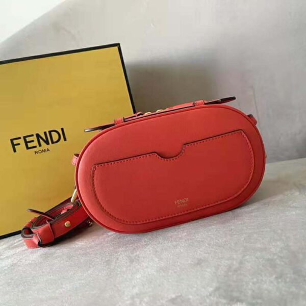 Fendi Women Mini Camera Case Red Leather and Suede Mini-Bag (6)