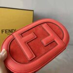 Fendi Women Mini Camera Case Red Leather and Suede Mini-Bag - immagine 9