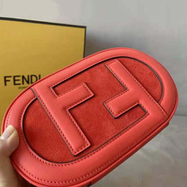 Fendi Women Mini Camera Case Red Leather and Suede Mini-Bag (9)