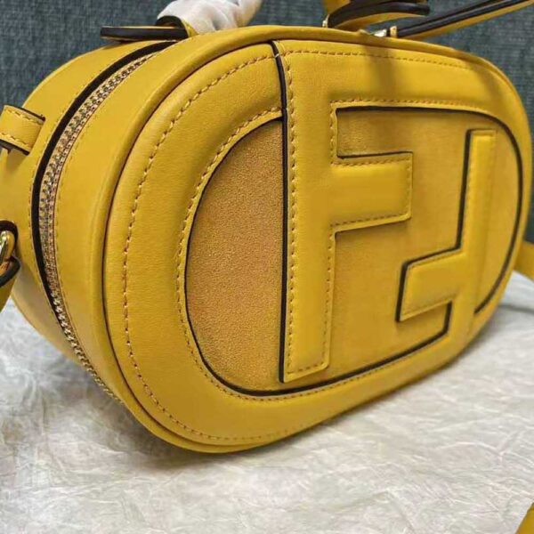 Fendi Women Mini Camera Case Yellow Leather and Suede Mini-Bag (6)