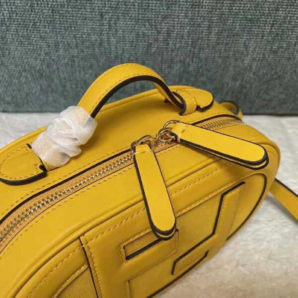 Fendi Women Mini Camera Case Yellow Leather and Suede Mini-Bag (7)