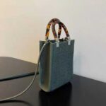 Fendi Women Mini Sunshine Shopper Green FF Fabric Mini-Bag - immagine 4
