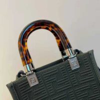 Fendi Women Mini Sunshine Shopper FF Fabric Mini-Bag-green (1)