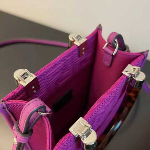 Fendi Women Mini Sunshine Shopper FF Fabric Mini-Bag-purple (10)
