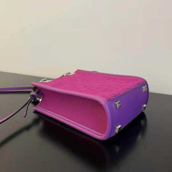 Fendi Women Mini Sunshine Shopper FF Fabric Mini-Bag-purple (5)