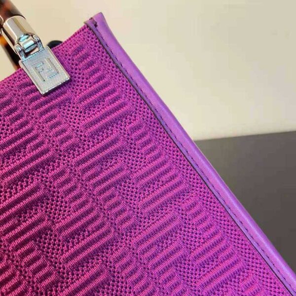 Fendi Women Mini Sunshine Shopper FF Fabric Mini-Bag-purple (7)