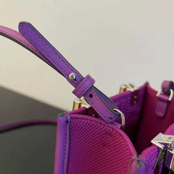 Fendi Women Mini Sunshine Shopper FF Fabric Mini-Bag-purple (8)