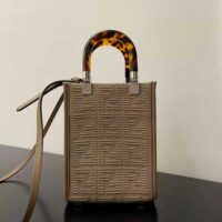 Fendi Women Mini Sunshine Shopper FF Fabric Mini-Bag-sandy (1)