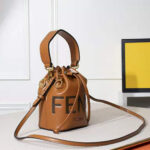 Fendi Women Mon Tresor Leather Mini Bag-Brown – Image 3
