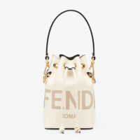 Fendi Women Mon Tresor Leather Mini Bag-White