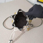 Fendi Women Mon Tresor Leather Mini Bag-White - Imagen 6