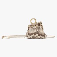 Fendi Women Nano Fendi First Charm Brown Elaphe Charm (1)