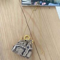 Fendi Women Nano Fendi First Charm Brown Elaphe Charm (1)