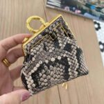 Fendi Women Nano Fendi First Charm Brown Elaphe Charm - Image 4