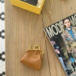 Fendi Women Nano Fendi First Charm Brown Nappa Leather Charm - Image 3