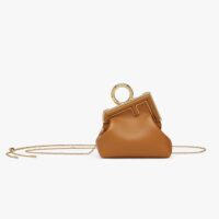 Fendi Women Nano Fendi First Charm Brown Nappa Leather Charm