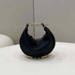 Fendi Women Nano Fendigraphy Black Leather Charm - Image 4