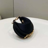 Fendi Women Nano Fendigraphy Black Leather Charm (1)