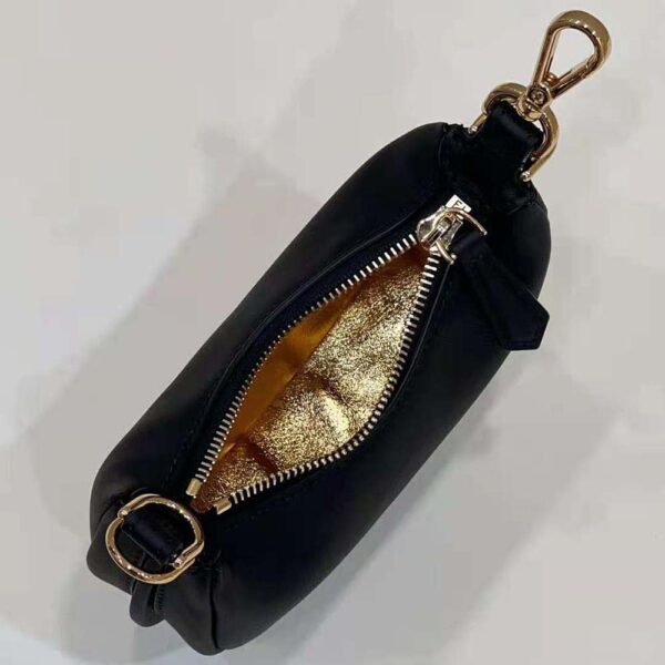 Fendi Women Nano Fendigraphy Black Leather Charm (5)