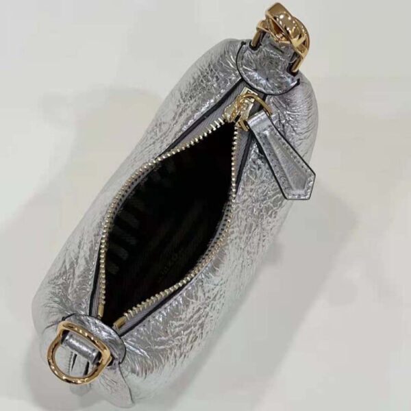 Fendi Women Nano Fendigraphy Silver Leather Charm (7)