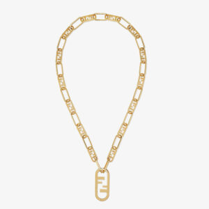 Fendi Women Necklace with Fendi OLock Mesh and Oval Clip