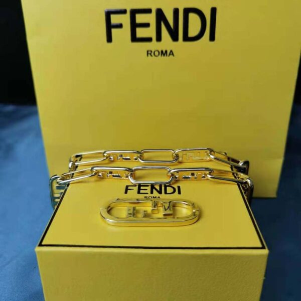 Fendi Women Necklace with Fendi OLock Mesh and Oval Clip (3)