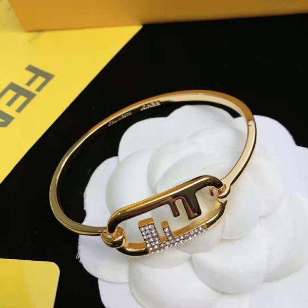 Fendi Women O Lock Bracelet Gold-Colored Bracelet (6)