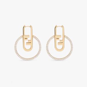 Fendi Women O Lock Earrings Gold-Colored