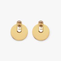 Fendi Women O Lock Earrings Gold-Colored