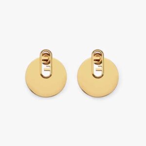 Fendi Women O Lock Earrings Gold-Colored