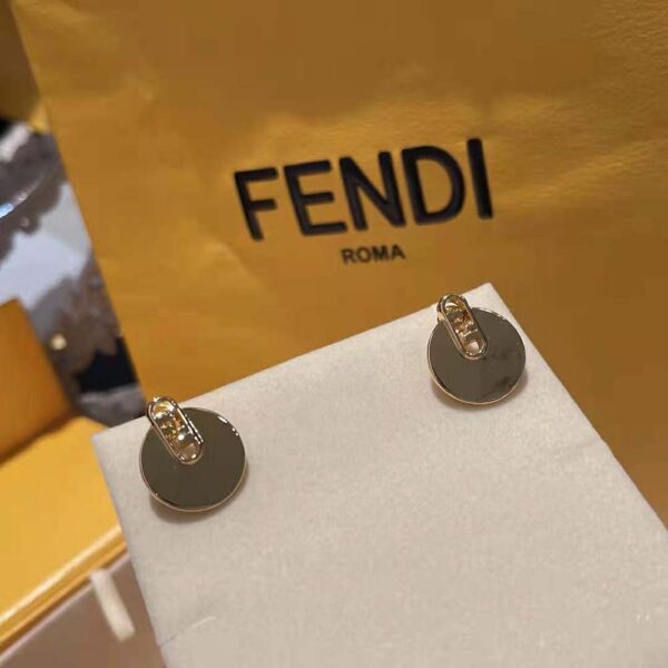 Fendi Women O Lock Earrings Gold Colored (3)
