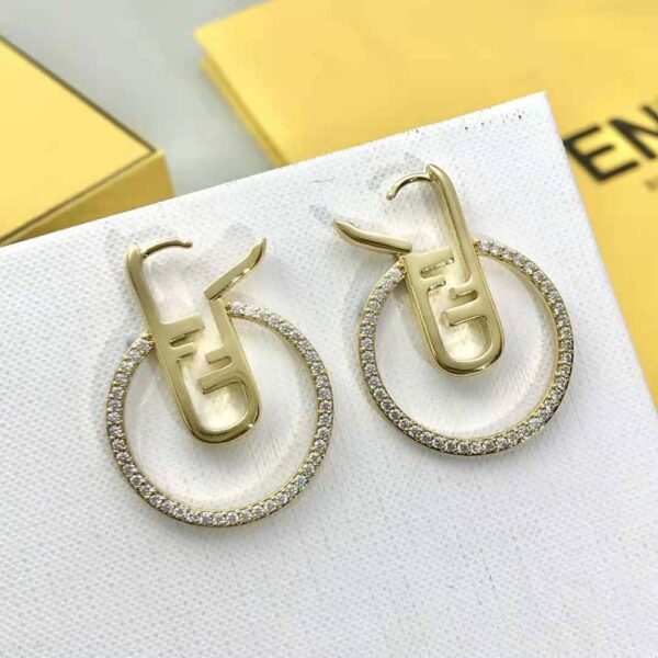 Fendi Women O Lock Earrings Gold-Colored (4)