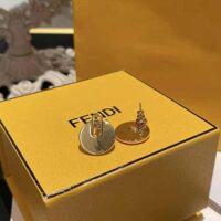 Fendi Women O Lock Earrings Gold Colored (1)