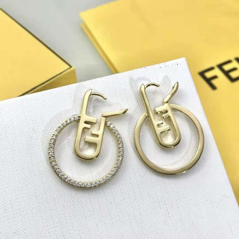 Fendi Women O Lock Earrings GoldColored