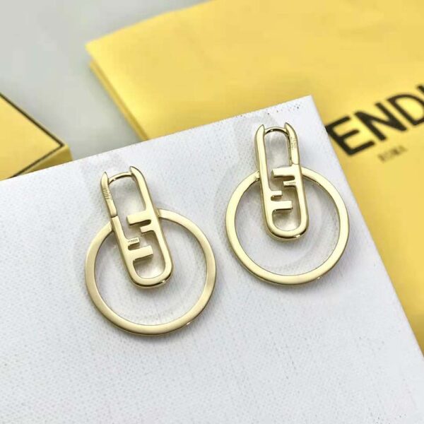Fendi Women O Lock Earrings Gold-Colored (6)