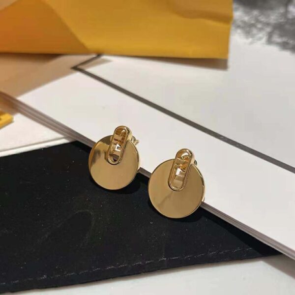 Fendi Women O Lock Earrings Gold Colored (6)