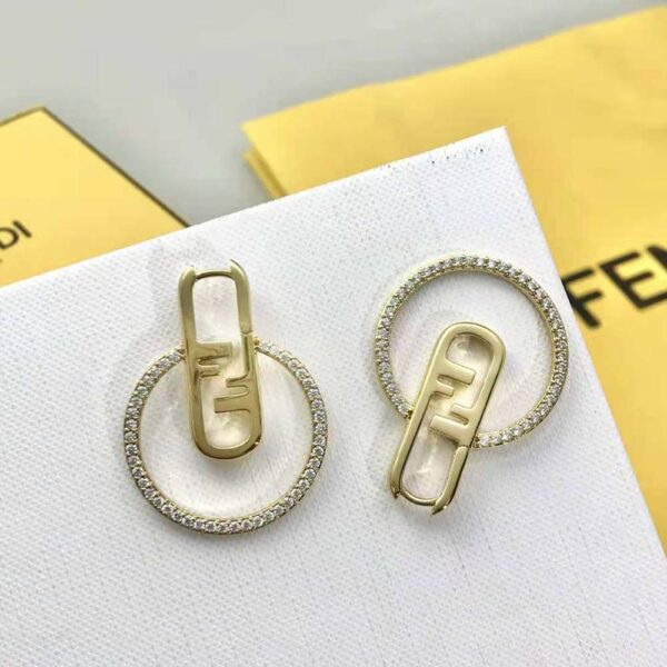 Fendi Women O Lock Earrings Gold-Colored (7)