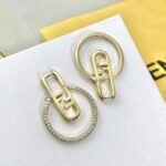 Fendi Women O Lock Earrings Gold-Colored - Imagen 3