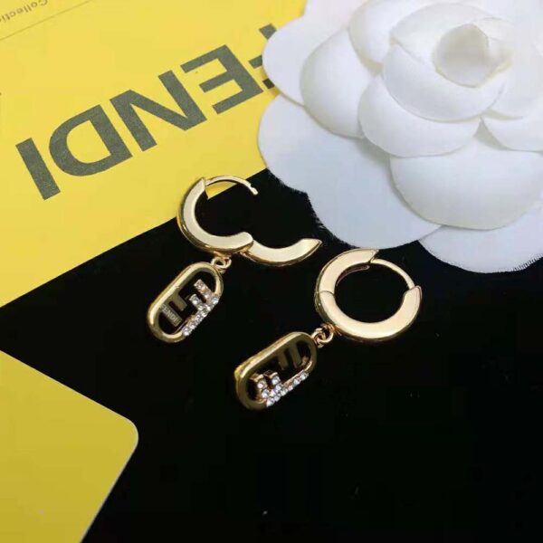 Fendi Women O Lock Earrings Gold-Colored Earrings (6)