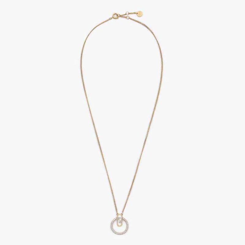 Fendi Women O Lock Necklace Gold-Colored