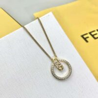 Fendi Women O Lock Necklace Gold-Colored (1)