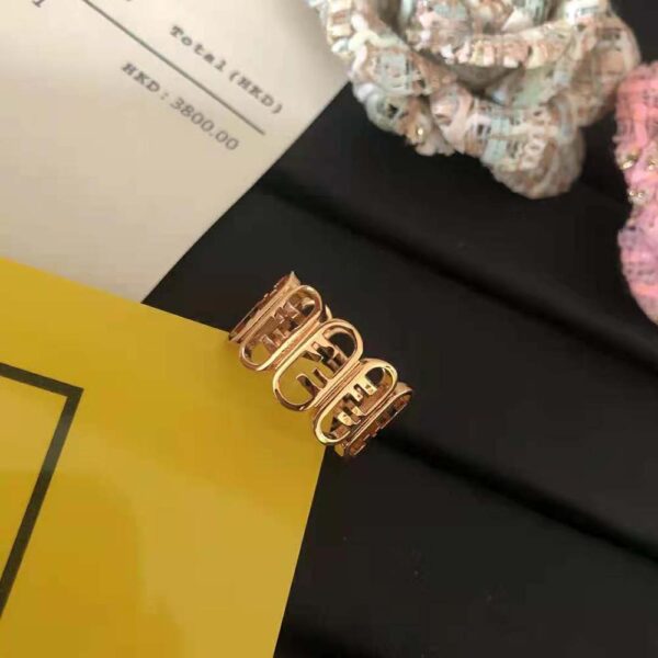 Fendi Women O’Lock Ring Gold-colored Ring (4)