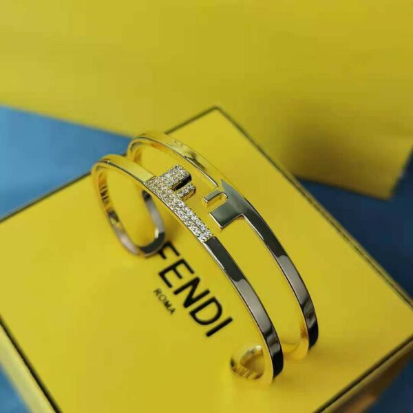 Fendi Women O’lock Bracelet with Gold-Colored Bracelet (3)