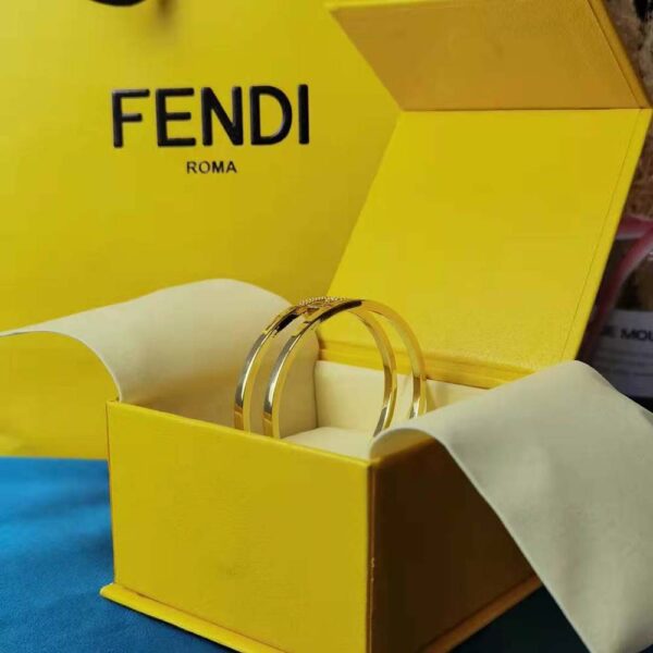 Fendi Women O’lock Bracelet with Gold-Colored Bracelet (4)