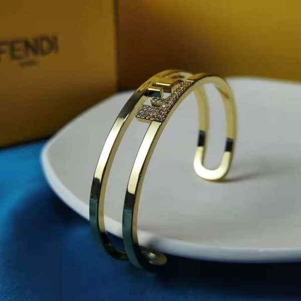 Fendi Women O’lock Bracelet with Gold-Colored Bracelet (6)